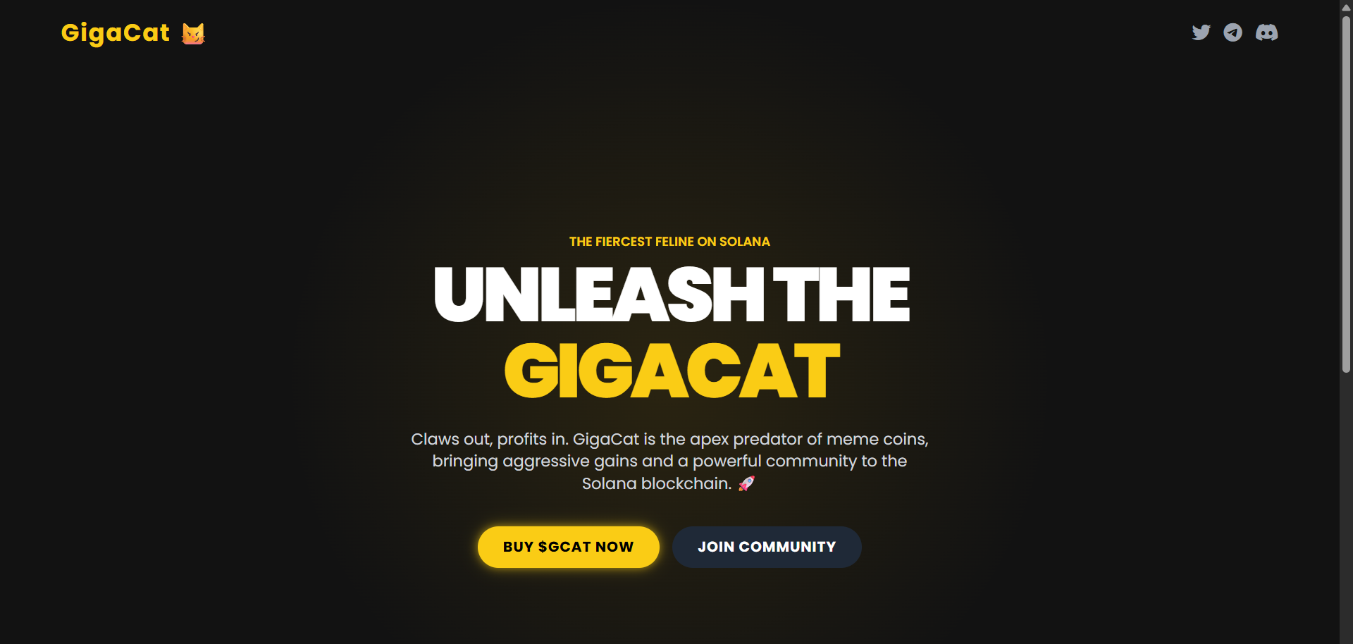 GigaCat Coin Website